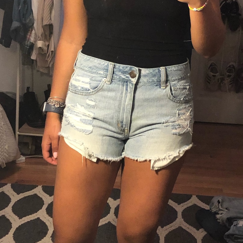 American Eagle light denim shorts